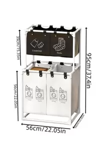 大容量可爱卡通洗衣篮 - 黑與白 - 查看 2