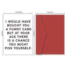 1 Pc Funny Birthday Card For Friend, 50th 60th 70th 80th 90th Birthday Card, Humorous Birthday Card For Men, Best Friend Birthday Card, Personalised Birthday Card - Multicolor - View 2