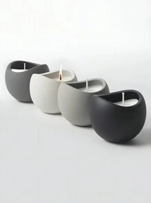 用于制作蛋壳形烛台、储物盒、多肉植物花盆、混凝土、石膏、树脂工艺品、家居装饰的 DIY 硅胶模具 - 白色矽膠模具 - 查看 1