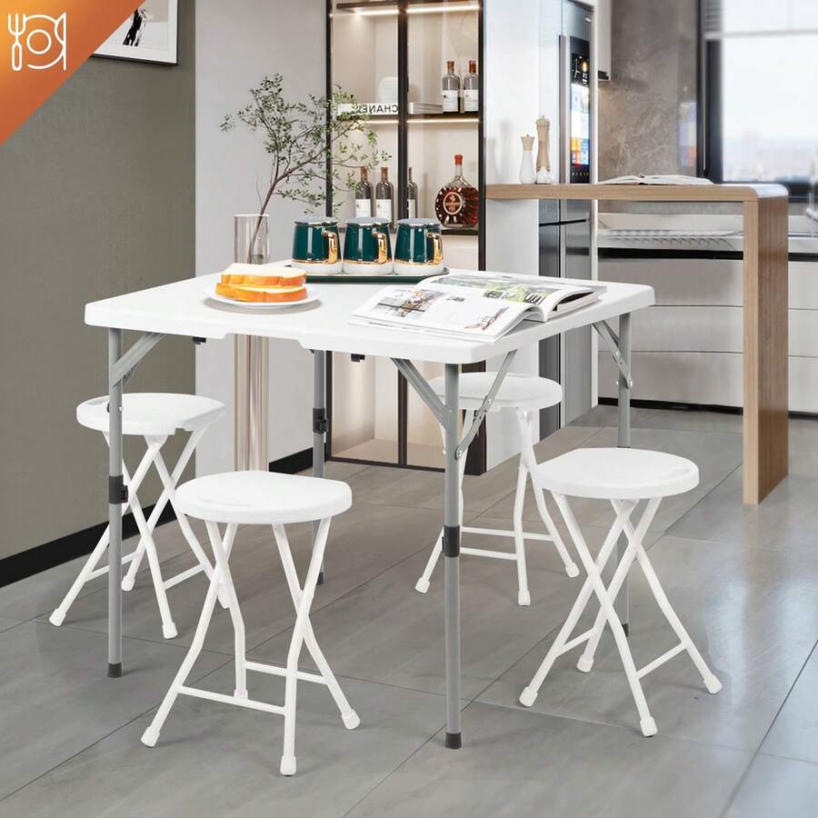 34" Fold In Half Square Table, BiFolding Commercial Table, Portable