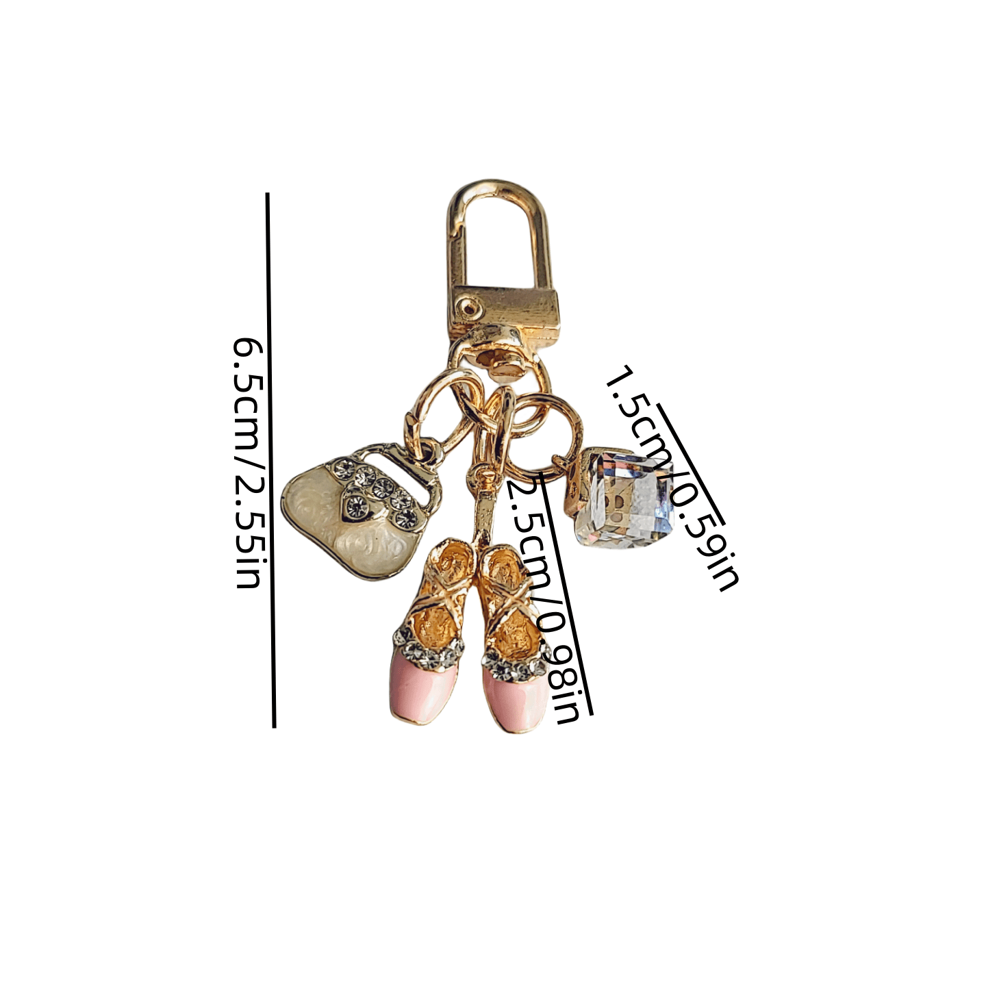 Niedlicher Ballettschuh-Schlüsselanhänger - Legierung Anhänger Für Rucksack & Tasche