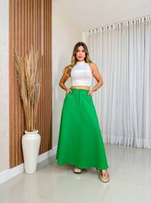 Women Skirts - Green - View 2