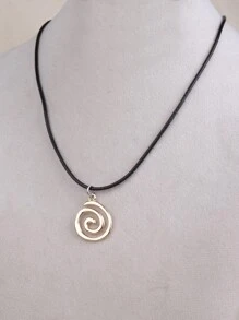 1 件螺旋吊坠项链 Y2K Fairycore Grunge 皮绳适合女性日常佩戴 - 彩色 - 查看 10