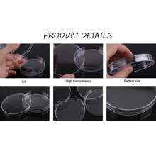 20入組90mm塑膠培養皿連蓋，無菌細菌培養皿，實驗室植物細胞組織培養皿，教學用培養皿，實驗室配件高級細胞組織培養皿