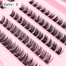 Lash Extension Kit Fluffy Volume Eyelash Extension Kit 120 PCS 3D Effect Lash Clusters DIY Lash Extension Kit With Applicator Tool For Self Application At Home - White - View 2