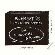 Couple Conversation Game English Cards, Table Game Set With 88 Best Dialogue Starters, Creative Gifts, Festive Accessories, Party Supplies, Arts And Crafts Decor Gifts