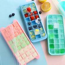 1pc Square 36 Grid Silicone Ice Cube Tray, Creative Jelly Ice Cream Maker Mold For Home Use - Baby Blue - View 1