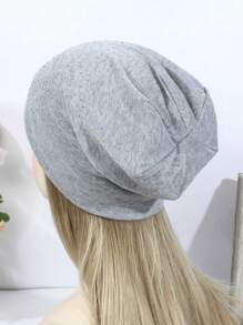 優雅1入女士黑色假珍珠和熱鑽飾釘毛帽，適用於秋冬戶外活動和產後 - 黑色 - 查看 9