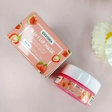 4合1草莓睡眠唇膜,滋養保濕唇膜、護唇膏、唇油、唇部護理、保濕、滋潤唇紋夜間睡眠抗崩裂唇霜 - 02 Pink - 查看 3