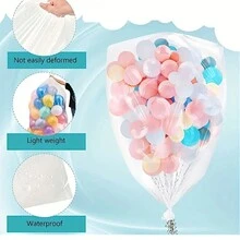 2pcs/5pcs Disposable Anti-Helium Balloon Bag For Transportation, Transparent Giant Storage Bag, Christmas & New Year's Eve Party Supplies - 5pcs - View 4