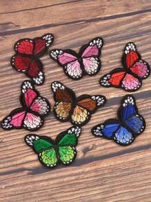 10 cái Phối màu Hình bướm Thêu Patch Đối với Quần áo Đồ trang trí , May vá , Sắt-Bật Huy hiệu - Nhiều màu - Xem 6