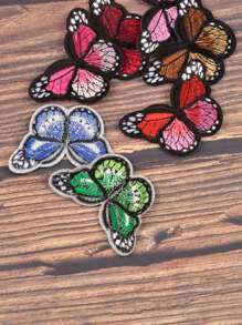 10 cái Phối màu Hình bướm Thêu Patch Đối với Quần áo Đồ trang trí , May vá , Sắt-Bật Huy hiệu - Nhiều màu - Xem 3