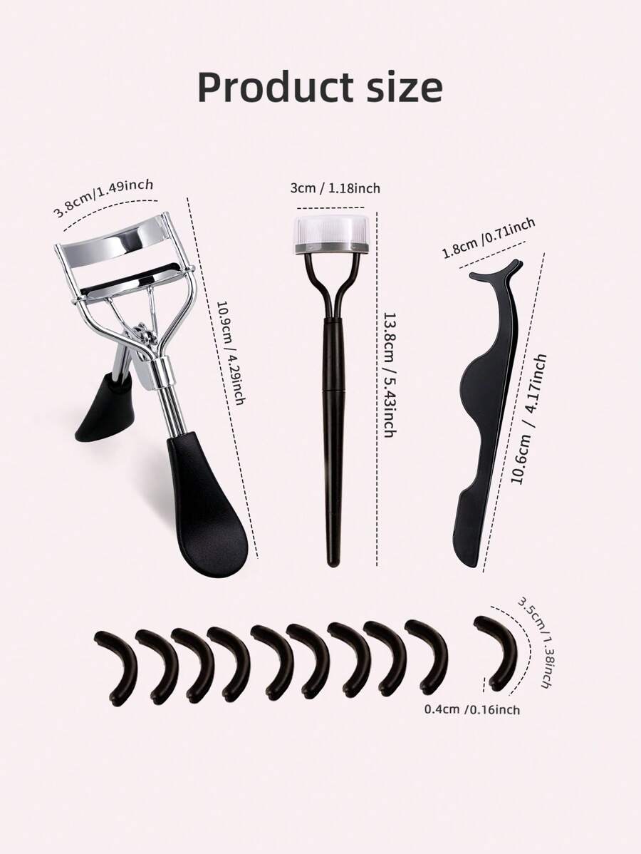 4 In 1 Women's Eyelash Curler Set, Including 1x Eyelash Curler, 1x
