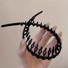 1 cái/8 cái Băng đô chống trượt hình răng gợn sóng màu Dopamine, Dụng cụ tạo kiểu tóc mái Y2k nhiều màu và bay, Phụ kiện tóc đa năng cho nữ - Nhiều màu - Xem 6