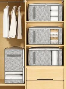 1PC Clothing And Pants Storage Bag, Wardrobe Organizing Storage Box, Drawer Style Miscellaneous Storage Box, Flat Bed Bottom Storage Bag, Quilt Large Capacity Storage Bag, Waterproof And Moisture-Proof Fabric, Reinforced Handle, Transparent Window, Home Storage Artifact, Decorations Decor Festival Decor Room Decor Home Decor Bed Room Decor Dress Pants Shoes Jeans Boots Skirt Bedroom, Organizer, Home Storage, White T Shirt Women, Black Pants Women, Ladies Winter Clothes, Dress,