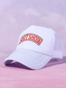 1 pezzo nuovo arrivo unisex "Show" lettera stampa cappello da sole traspirante in rete per autisti di camion, berretto da baseball, adatto per feste e uso quotidiano casual
