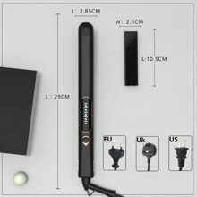 1 件 PTC 加热器平板熨斗 LED 显示屏 2 合 1 直发器和卷发器 - 英規插(220-240V) - 查看 5