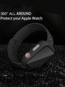 3 件 PC+钢化玻璃一体式智能手表壳，防震休闲保护套，兼容 Apple Watch Series Ultra/SE/10/9/8/7/6/5/4/3/2/1、38/40/41/42/44/45/46/49 毫米、配件 - 3個顏色 - 查看 4