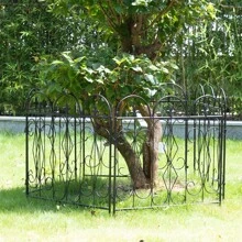 Vallas para Jardín Metalicas, Vallas Decorativas para Jardín 5Pcs  65x64CM Valla Metalica Rigida Hierro para Perros Jardín Metalicas Barrera de Animales - Negro - Ver 7
