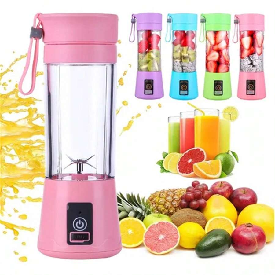 Licuadora Portátil Mini Exprimidor Extractor De Vidrio - Rosa - Ver 1