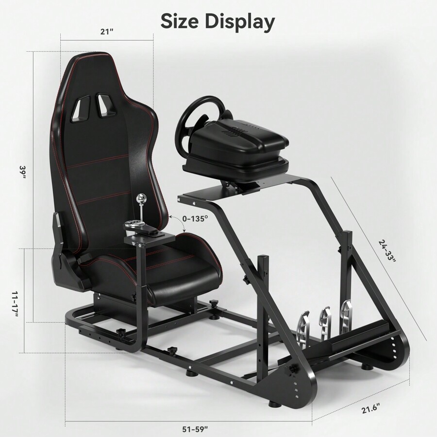 Racing Simulator Cockpit With Seat Mountable Monitor Stand Fits For ...