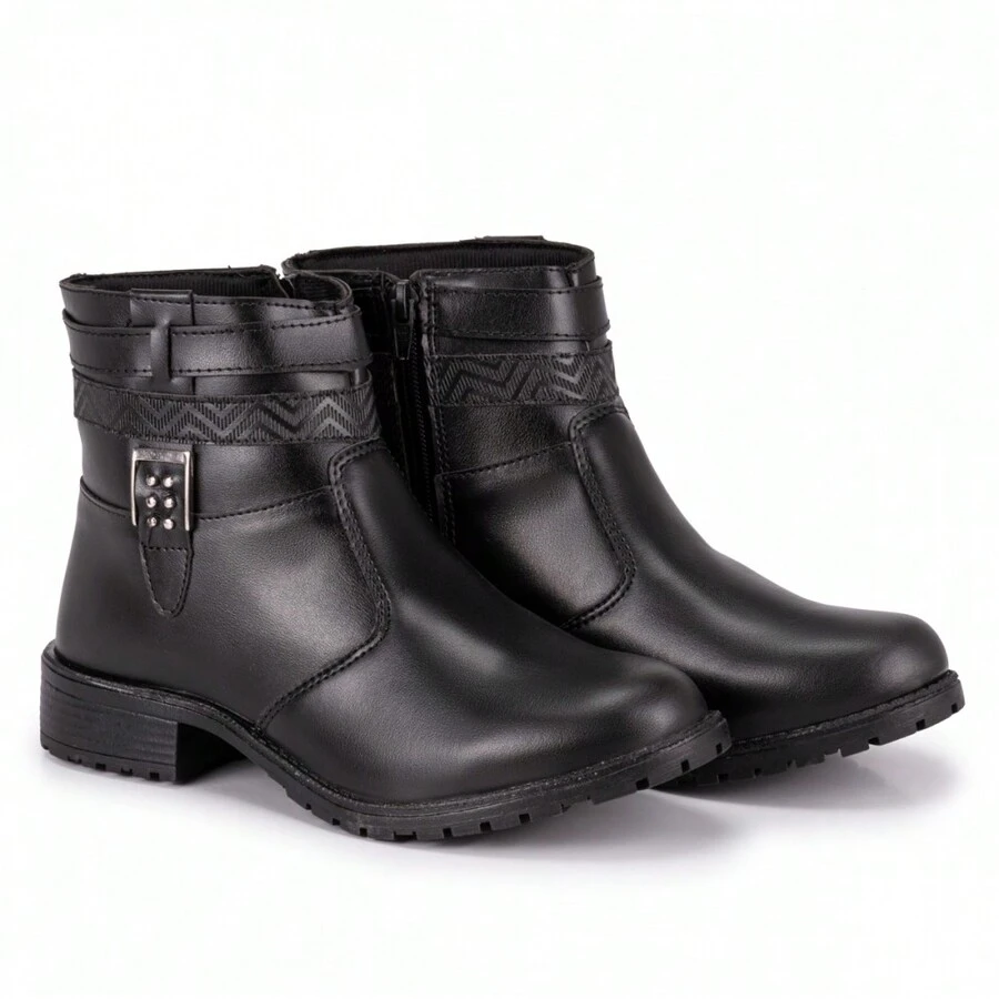 Women Mid-Calf Boots - màu đen - Xem 1