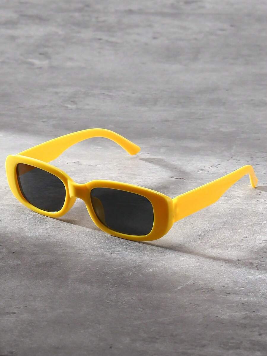 1pc Unisex Fashionable Retro Square Y2k Fashion Glasses For Beach, Photography And Daily Use Street Shades Accessories Beach Accessories Glasses Shades Looks Street Style And Suit For Sweater Jacket Sweatshirt Hoodie Leather Pants And Cargo Pants For Summer Beach Vacation,Outdoor,Travel