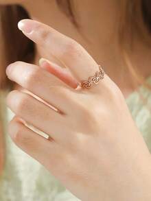 1 Miếng Của phụ nữ Thép không gỉ Rỗng Dấu chân Nhẫn , Ấm áp Và Niềm vui Qủa tặng Đối với Gia đình Và Bạn - loạt thời trang - Xem 4