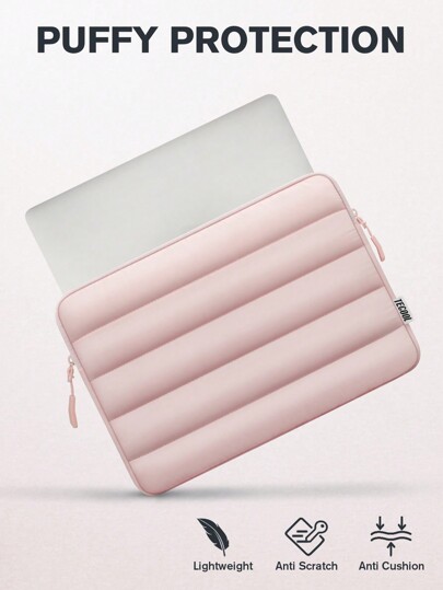 TECOOL Capa protetora fofa para laptop 13,5 14 15 16 polegadas, bolsa para laptop compatível com Macbook Air 13 15 M1 M2 2012-2023, Pro 13 14 15 2010-2022, Chromebook Surface Notebook 14-16, forro interno macio e fofo, capa para laptop à prova d'água, rosa