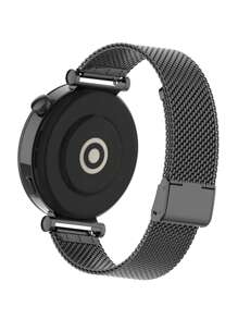 兼容华为 Watch Gt4 41mm 不锈钢网扣表带/18mm 直端通用兼容部分三星型号作为返校学生的礼物 - 黑色 - 查看 2