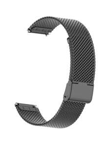 兼容华为 Watch Gt4 41mm 不锈钢网扣表带/18mm 直端通用兼容部分三星型号作为返校学生的礼物 - 黑色 - 查看 4