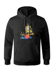 Men Hoodies - 黑色 - 查看 1