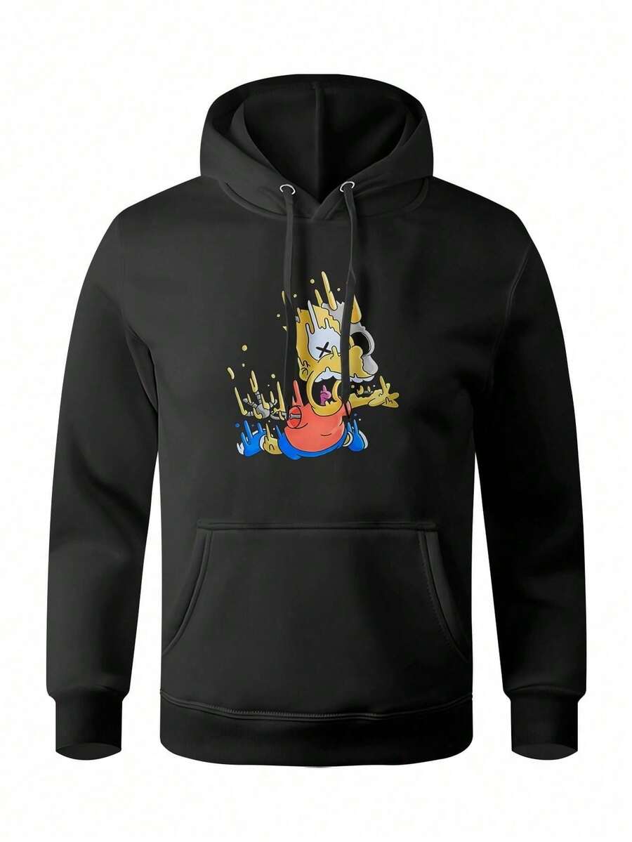 Men Hoodies - 黑色 - 查看 1