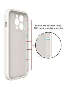 1 件纯奶油白色手机壳，适用于 Galaxy A14、防震柔软 TPU Galaxy A54 手机壳、舒适内置防刮 Redmi Note 13 手机壳， - 白色 - 查看 6