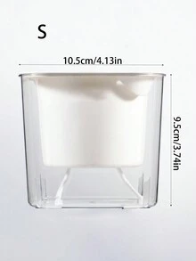 1入自動吸水樹脂厚塑料盆栽,透明桌面盆適用於像樹狀肉和寶石樹這樣的盆栽植物 - 白色 - 查看 5