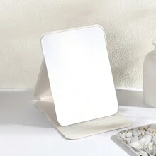 1pc Folding Makeup Mirror Portable Desktop High Definition Student Dormitory Princess Mirror Vanity Mirror,Makeup,Cheap,Room Decor,Vanity,Travel,Bedroom,Makeup Accessories,Mirror,Vanity Mirror,Cheap,Stocking Stuffers,Makeup,Makeup Tools,Cheap Stuff,Gifts,Gifts For Women,Christmas Gifts - White - View 4