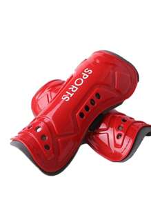 4pcs Football Shin Guards With Pocket Sleeve, Includes Shinguard, Shinpad, And Calf Sleeves - Soccer Protective Gear Shinpads - Red - View 3