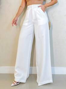 Women Pants - 白色 - 查看 1