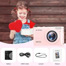 KOMERY Digital Camera,4K Camera For Photography,64MP MP3 Player Vlogging Camera,2.8" IPS Screen,Auto Focus,18X Zoom,10 Filters,Point And Shoot Digital Cameras - Pink - View 7