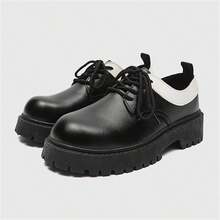 Men's Black Penny Loafers Lace-Up Leather Shoes, Versatile And Comfortable For Various Occasions - Black - View 9