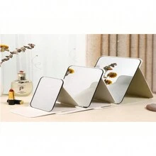 1pc Folding Makeup Mirror Portable Desktop High Definition Student Dormitory Princess Mirror Vanity Mirror,Makeup,Cheap,Room Decor,Vanity,Travel,Bedroom,Makeup Accessories,Mirror,Vanity Mirror,Cheap,Stocking Stuffers,Makeup,Makeup Tools,Cheap Stuff,Gifts,Gifts For Women,Christmas Gifts - White - View 6