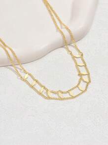 CAMBRIAN 1 Miếng Gấp đôi Nhiều lớp Vòng cổ choker Đối với phụ nữ Với Duy nhất , Đã nâng cấp & Thanh lịch Thiết kế ; Hợp thời Và Sành điệu Ăn mặc  Phụ kiện - Vàng - Xem 5