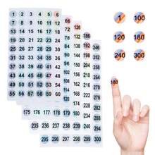 15 Sheets Number Stickers Labels Small Number Stickers, Consecutive Vinyl Number Labels 1-300 Number Round Sticker Labels Self Adhesive Number Stickers Inventory Storage Organizing Sticker - Multicolor - View 3