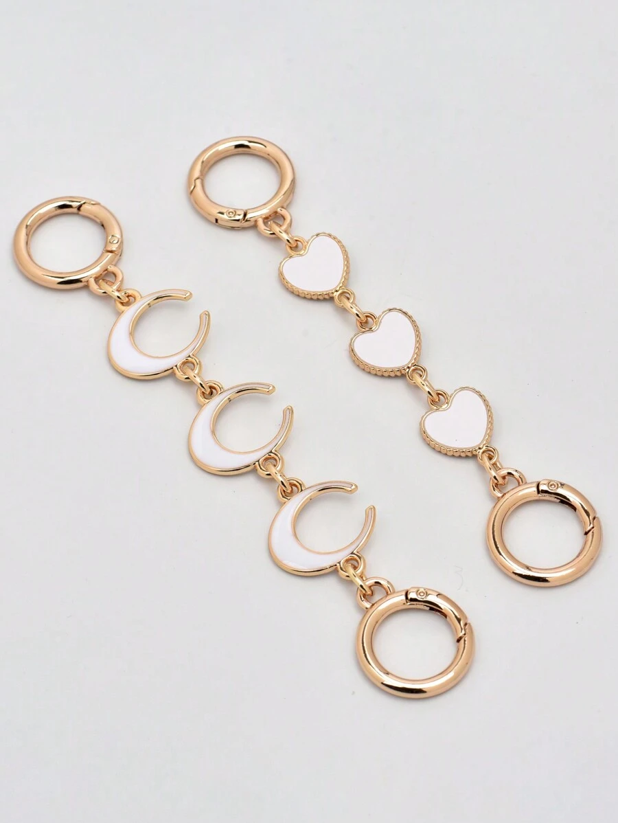 Cadena Extensora De Bolsa, Extensor De Correa De Billetera, Extensor De Correa De Bolso De Mano, Cadena De Extensión De Accesorio De Reemplazo Para Bolso - Blanco - Ver 1