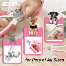 7 Đóng gói Thú cưng - Tẩy lông Lược Đối với Chó , Flea Lược , Chó Bàn chải gội đầu , Thú cưng Kéo cắt móng tay , Chó Bộ bàn chải đánh răng - Hồng - Xem 4
