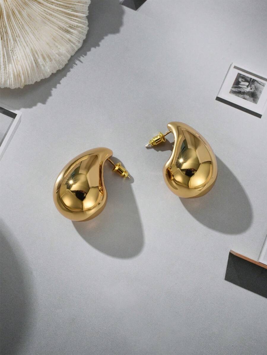 Nouveaux boucles d'oreilles surdimensionnées en forme de goutte d'eau, taille moyenne, convenant pour un port quotidien et comme cadeau de Noël, Saint-Valentin, Fête des Mères pour les femmes, maman, mère, Fête des Mères, cadeau