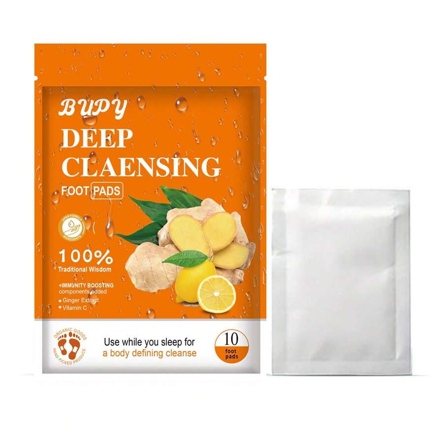 10入組天然竹醋薑黃粉足貼,容易使用且感覺良好,榮登足部放鬆、緩解壓力、除濕良方