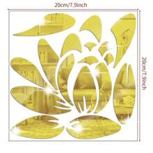 1pc Acrylic Mirror Wall Sticker, Lotus Shape Decorative Sticker Suitable For Bedroom, Office, Living Room, Bathroom, Hallway, Home Decoration,Stickers,Wall Decal,Vinly Decal For Home Decorations,Spring Decoration Items Refesh Your Home,Rama Decoration Stickers Gifts Birthday Graduation