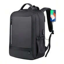 Mochila Viaje Cabina Avion 40x20x30cm Mochila Portatil 15.6" Hombre Grande Mochila Antirrobo Mujer Impermeable Maletas Equipaje de Mano Mochila Escolar - Negro - Ver 1