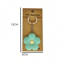 Cute 1pc Flower Keychain Key Cover, Multicolor Flower Design Pvc Rubber Keychain Cover, Universal For Car Key/Door Key, Creative Gift For Men And Women Car Accessories Bag Charm School Goth Y2k Bag Accessories Lanyards With Id Holder Car Accessories Bag Charms Christmas